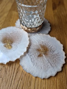 Best Quality Epoxy Resin Coaster Irregular Shape Handmade Luxury Design - Product Image 2