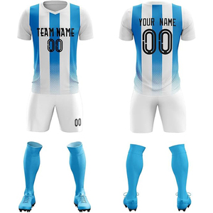 Conjunto de Uniforme de Fútbol Personalizado para Hombre, Negro con Rayas Amarillas, Sublimado, Transpirable, de Secado Rápido, para Entrenamiento de Equipo - Product Image 4