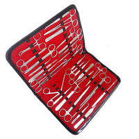 Kit de 112 Piezas de Instrumentos Veterinarios para Cirugía Menor, Juego de Herramientas Quirúrgicas de Acero Inoxidable, Pinzas, Tijeras, Bisturí, Sondas, CE