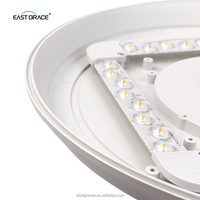 Plafonnier LED ultra-plat 60 mm 12W-48W, tricolore, avec interrupteur mural et variateur à distance, option capteur micro-ondes pour couloir et garage
