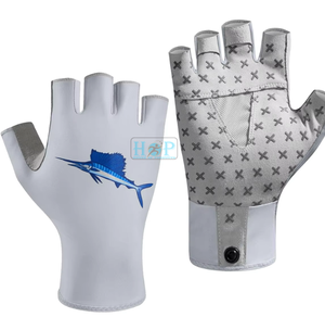 Lightweight Fishing Gloves Fingerless UV <b>Sun</b> Protection Anti Slip Palm Breathable Stretch Fabric for Men and Women Fishing - Product Image 1