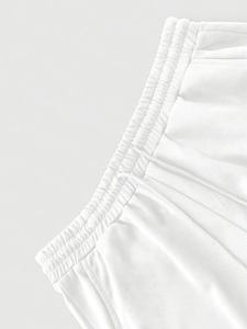 Custom White Tracksuit Set <b>Pullover</b> Hoodie Jogger Pants Matching Streetwear Casual Two Piece Sportswear Athletic Outfit - Product Image 5
