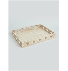 Plateau de service en bois d'acacia au design moderne et unique, écologique, compatible lave-vaisselle, fait main, décoration de table avec impression personnalisée - Product Image 1