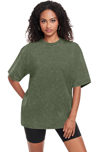 T-shirt pour femme de haute qualité, délavé à l'acide, en coton, style streetwear, coupe oversize, vêtements personnalisés, fournisseur d'usine OEM, marque privée - Product Image 4