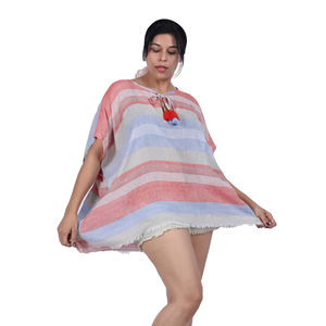 Robe Kaftan Bohème en Coton Jacquard pour Femme, Coupe Ample à Manches Chauve-Souris, Tunique de Plage – Fabricant - Product Image 1