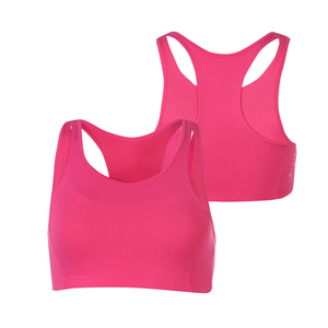 Women's Racerback Sports Bra Solid Color Breathable <b>Mesh</b> Contrast Binding Medium Support Yoga Workout <b>Top</b> - Product Image 4