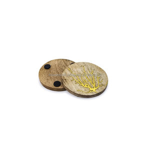 Sous-verres nouvellement arrivés - Style classique, rond, en bois, vaisselle écologique avec support, tapis et coussinets pour la maison et les restaurants - Product Image 5