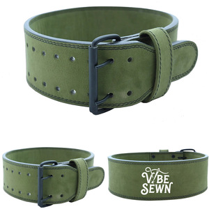 Ceinture de musculation en cuir avec boucle en alliage pour l'exercice, l'entraînement, le soutien lombaire et le powerlifting en salle de sport - Product Image 1