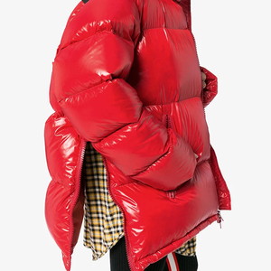 2024 Zip up New Design Printing Cropped <b>Down</b> Oversize Custom Logo <b>Coats</b> Solid Color Sport Women'S Jackets <b>Duck</b> Puffer Jacket - Product Image 3