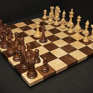ILAHI's Eco-Friendly Rustic Polished Rectangle <b>Chess</b> <b>Board</b> Game 100% Handmade Pure Wood Animal/Love Style Customized Size <b>Chess</b> - Product Image 1