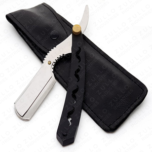 Professional Double Ring <b>Barber</b> Shaving Razor Stainless Steel Single <b>Blade</b> Red Powder Coated Handle Custom Logo OEM - Product Image 5