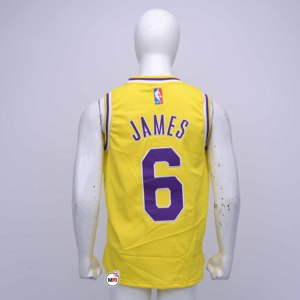 Best Selling Basketball Jersey Mens with Yellow Purple Color Back 6 Number <b>Mesh</b> Tank <b>Top</b> Breathable Polyester Sportswear Jerseys - Product Image 2