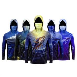 Camisetas Personalizadas Baratas de Manga Larga para Hombre, 88% Poliéster, 12% Elastano, UPF 50, Transpirables y de Talla Grande, Camiseta de Pesca Sublimada - Product Image 2