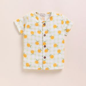 ชุดผ้ามัสลินแจ็บลาผ้าออแกนิกพิมพ์ลายสีส้ม - Product Image 2