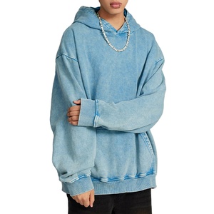 เสื้อมีฮู้ดโอเวอร์ไซส์ของผู้ชายเสื้อสเวตเชิ้ตพิมพ์ลายทันสมัยสำหรับฤดูใบไม้ร่วงฤดูหนาวย้อมสีธรรมดาทรงหลวมมีฮู้ดพื้นฐาน - Product Image 3