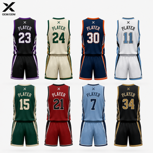 Conjunto de Uniforme de Baloncesto Deportivo Transpirable de Secado Rápido con Cintura Elástica de Spandex/Poliéster y Estampado por Sublimación - Product Image 2
