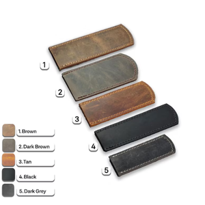 Porte-stylo rond en cuir personnalisé, fait à la main, nom personnalisé, gravé sur mesure - Product Image 6