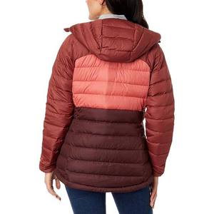 Chaqueta Acolchada de Lona Tejida para Mujer, Color Liso, Poliéster Transpirable, Impermeable, Reversible, Ecológica, Otoño Invierno - Product Image 4