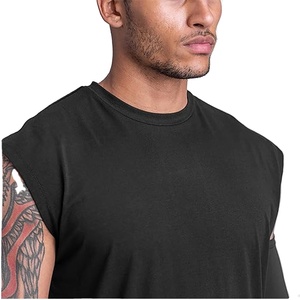 Ropa Deportiva para Hombre, Camisetas sin Mangas con Logotipo Personalizado para Gimnasio, 95% Algodón, 5% Elastano, Secado Rápido, Transpirables - Product Image 1