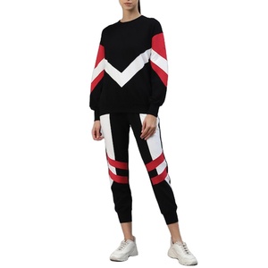 Conjunto de chándal de terciopelo para mujer con estilo, Tops cortos con logotipo personalizado y Joggers, sudadera de 2 piezas de nuevo diseñador para Yoga - Product Image 1