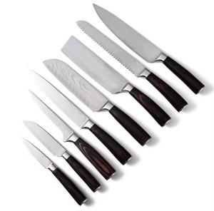 Custom Handmade 8-Piece Damascus Steel Chef <b>Knives</b> with Customized Handle <b>Sharp</b> Serrated Edge for Multi-Purpose Eco-Friendly - Product Image 1