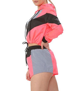 Women's Men's Short <b>Quilted</b> Jacket Set Two Piece Zipper Waterproof Breathable Polyester Plus Size Windproof Custom Printed Logo - Product Image 4