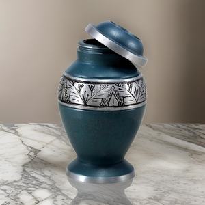 Urna Funeraria Pequeña de Aluminio para Cenizas, con Grabado Floral, Colores Personalizados, Artículos Funerarios, Urnas Conmemorativas - Product Image 1