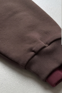 Sweat à capuche zippé unisexe surdimensionné en molleton 100 % coton épais 500 GSM à 3 couches, broderie lettre, coupe-vent, hiver - Product Image 5