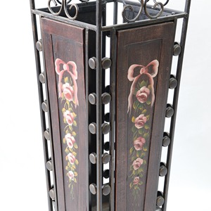 <b>Bow</b> Design Print Metal Umbrella Stand Stylish Decorative Organizer Ideal For Home Entryway And Living Room Storage From India - Product Image 6