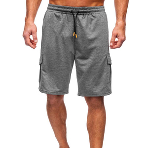 Pantalones Cortos Cargo Personalizados de Lona Sólida con Cintura Elástica de Poliéster/Algodón para Hombre, Casuales y Transpirables - Product Image 5