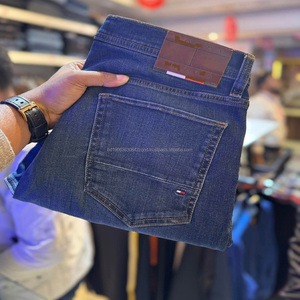 Pantalon en jean pour homme en coton et élasthanne confortable, décontracté, brodé, lavage au laser, coupe bootcut, évasé, déchiré, coupe droite, en vrac - Product Image 6