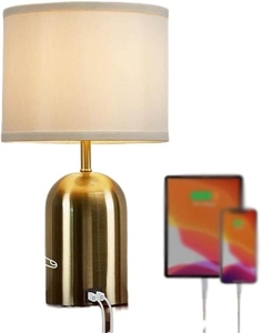 Modern Luxury Gold Touch Control <b>Table</b> Lamp USB Charging Port Dimmable LED Nightlight <b>Bedside</b> Bedroom Living Room Decor - Product Image 3
