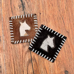 Nouveaux sous-verres carrés en cuir de vachette occidental pour la décoration intérieure sous-verres en cuir véritable pleine fleur ensemble tapis de Table basse tapis de tasse - Product Image 3