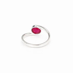 Trending 925 <b>Silver</b> <b>Ring</b> with Ruby Gemstone <b>Statement</b> Simple Design Wholesale Fine Jewelry - Product Image 4