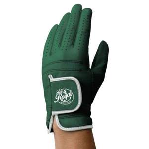 Gants de golf en cuir Cabretta vert forêt et blanc, design OEM, accessoires de golf pour hommes. - Product Image 1