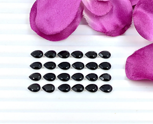 Spinelle noire naturelle de qualité AAA, taille poire facettée, 7*5 mm, pierre précieuse 100% naturelle pour la fabrication de bijoux, prix de gros - Product Image 3