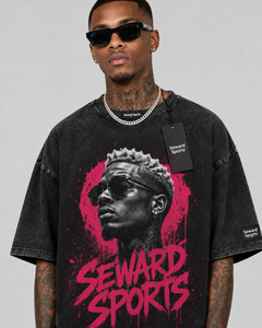 เสื้อยืดคุณภาพเยี่ยมแบบฟอกสีสำหรับผู้ชาย พิมพ์โลโก้ตามสั่ง ลายเรียบ ผ้าถัก สไตล์ฮิปฮอปแนวสตรีท - Product Image 4