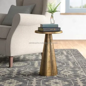 Foldable Aluminium Modern Round <b>Work</b> <b>Table</b> <b>for</b> Living Room Handcrafted Coffee <b>Table</b> by Zahid Exports - Product Image 3