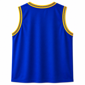 Ensemble débardeur et short sans manches bleu unisexe WARPRO, en polyester respirant, pour le basketball, toutes saisons - Product Image 5