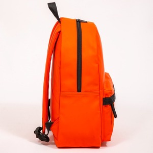 Orange matte leather eco-friendly <b>backpack</b> <b>simple</b> casual bag - Product Image 3