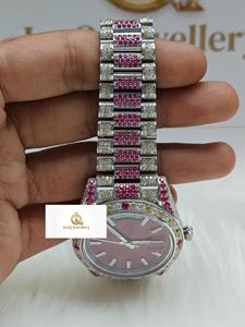 Montre de luxe pour homme en moissanite et diamants, style hip-hop, avec cadran pavé étincelant, montre-bracelet tendance et audacieuse - Product Image 2