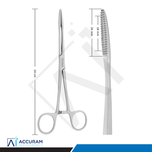 Pinzas de Hemostasia Accuram Gross Maier Rectas de 20 cm, de Acero Inoxidable, Instrumento Quirúrgico Médico Dental para Sujetar Tejidos - Product Image 4