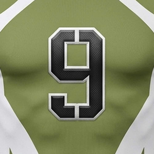 เสื้อฟุตบอลซับลิเมชั่นสำหรับผู้ชาย สีเขียว ขาว ดำ เบอร์ 9 ทรงพอดีตัว แขนสั้น ระบายเหงื่อได้ดี คอกลม ชุดกีฬาสำหรับผู้ใหญ่ - Product Image 6