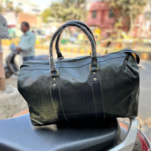 SUPERIOR TRADERZ Sac de voyage de luxe en cuir pour week-end - Grande capacité, fermeture éclair, multifonctionnel pour le sport et les activités de plein air, pour hommes - Product Image 1