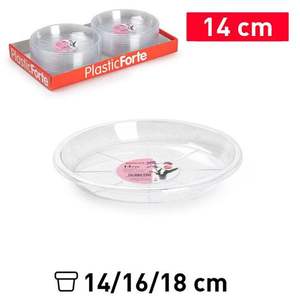 Pot de fleurs transparent de 14 cm avec fond en PS pour plantes d'intérieur et jardins extérieurs - Product Image 3