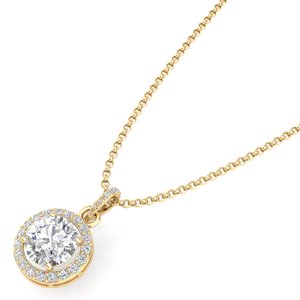 REYES Collar de Plata de Ley 925 de Alta Calidad con Moissanita de Corte Redondo de 3.22 Quilates, Joyería de Lujo para Mujer, Regalo de Aniversario - Product Image 3