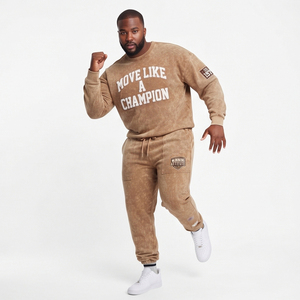 Ensemble de survêtement personnalisé imprimé en relief, fabricant en gros, 100% coton molletonné, sweat-shirt et pantalon de jogging, ensemble de jogging - Product Image 3