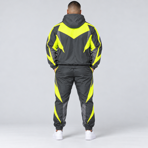 Survêtement coupe-vent pour homme de qualité supérieure, en tissu polyester lisse, coupe confortable, design sportif, couleurs et logo personnalisables - Product Image 6