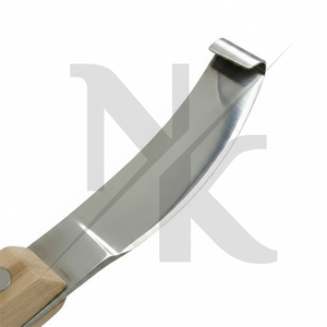 Cuchillo Quirúrgico Veterinario Reutilizable de Alta Calidad para Pezuñas, Herramientas Pequeñas de Herrador para Uso Hospitalario, Cuchillo de Bucle para Pezuñas de Caballo con Mango de Madera, Set - Product Image 3