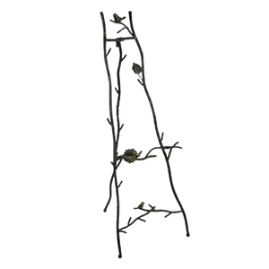 Hand Made Metal Floor <b>Easel</b> Stand Iron Painted <b>Standing</b> Type for Balcony Flower Pot Storage Holder Single Tier 33x15x85cm - Product Image 4